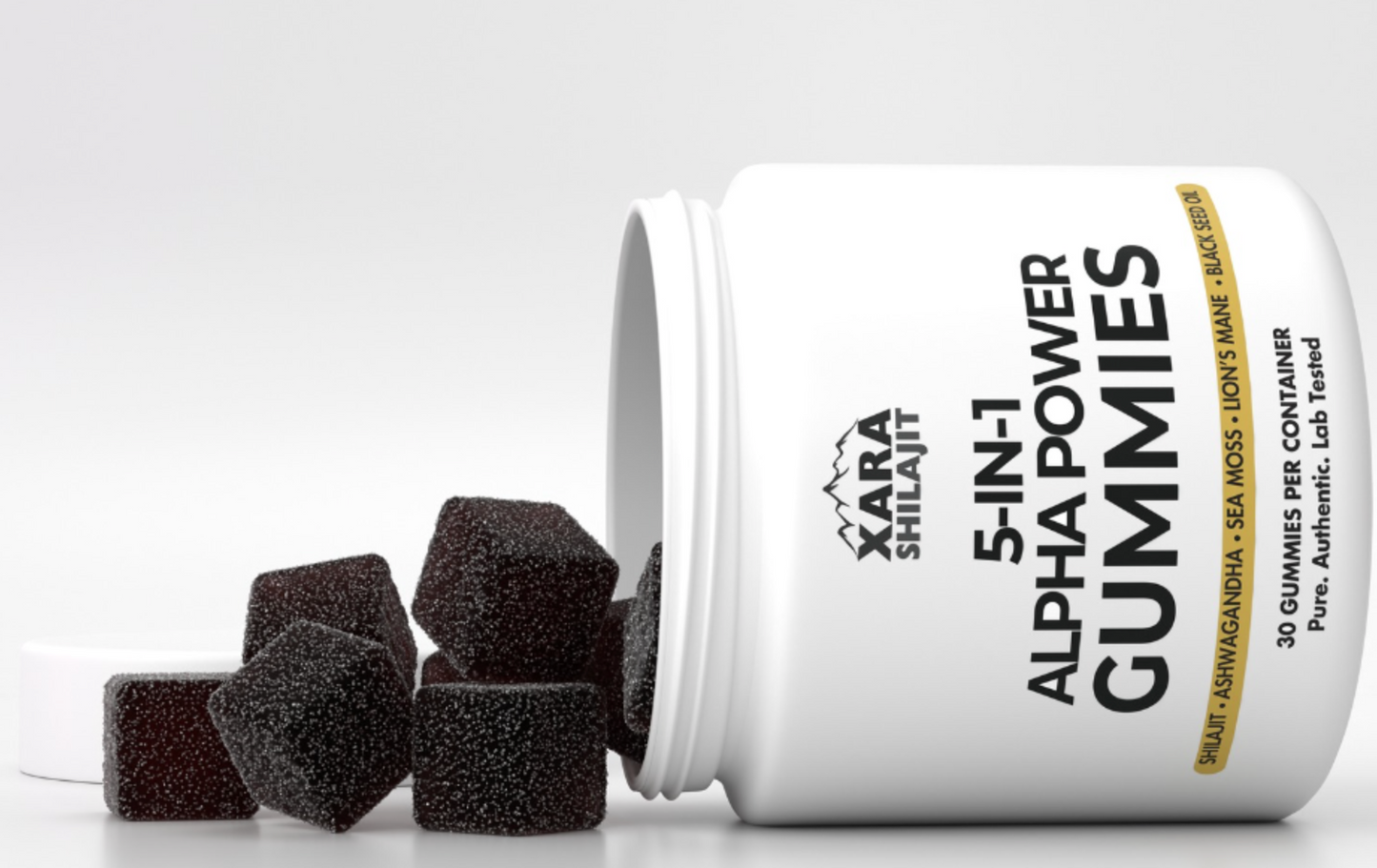 Xara Shilajit 5-in-1 Gummies – Energy, Brain, Immune & Hormone Support